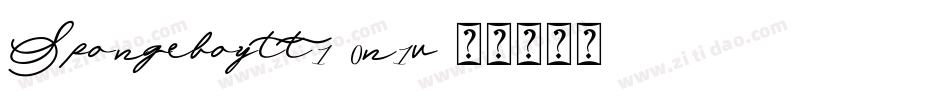 Spongeboytt1-0n1v字体转换
