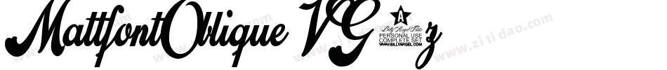 MattfontOblique-VG6z字体转换