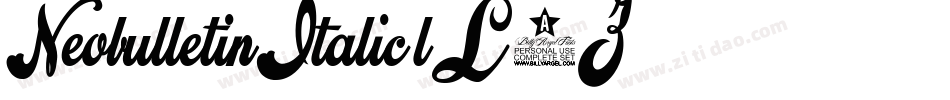 NeobulletinItalic-lL6Z字体转换