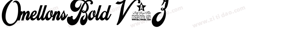 OmellonsBold-V6Z字体转换