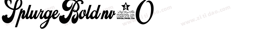 SplurgeBold-nv0O字体转换
