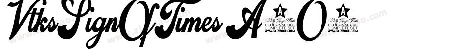 VtksSignOfTimes-A0O7字体转换