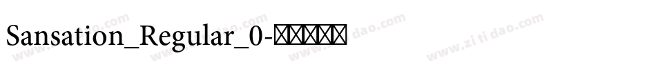 Sansation_Regular_0字体转换