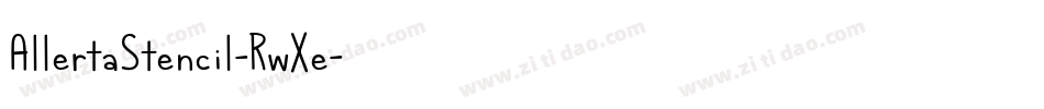 AllertaStencil-RwXe字体转换