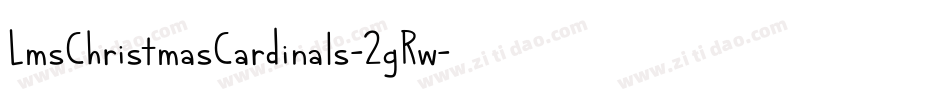 LmsChristmasCardinals-2gRw字体转换