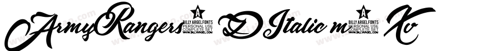 ArmyRangers3DItalic-m9Xv字体转换