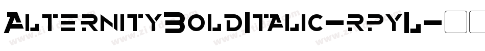 AlternityBoldItalic-rpyL字体转换
