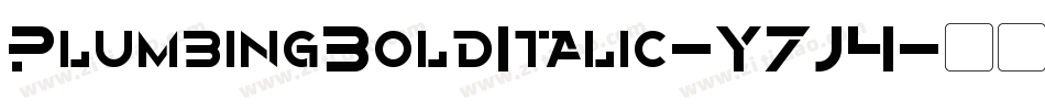 PlumbingBoldItalic-Y7J4字体转换