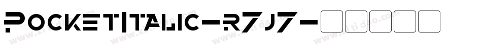 PocketItalic-r7j7字体转换