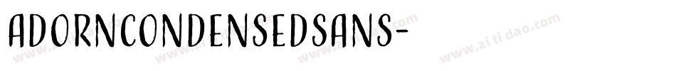 AdornCondensedSans字体转换