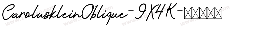 CaroluskleinOblique-9X4K字体转换
