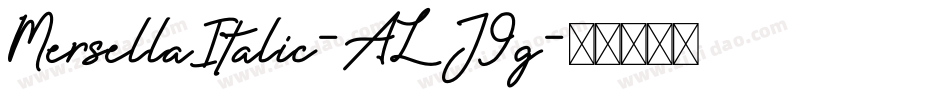 MersellaItalic-ALJ9g字体转换