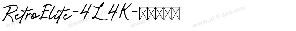 RetroElite-4L4K字体转换