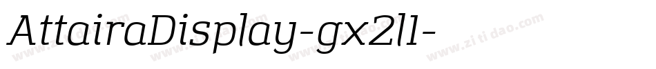AttairaDisplay-gx2l1字体转换