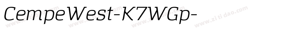 CempeWest-K7WGp字体转换