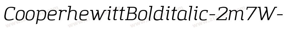 CooperhewittBolditalic-2m7W字体转换