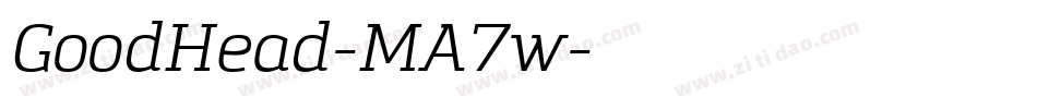 GoodHead-MA7w字体转换