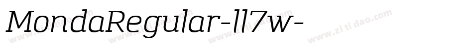 MondaRegular-ll7w字体转换