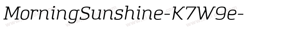 MorningSunshine-K7W9e字体转换