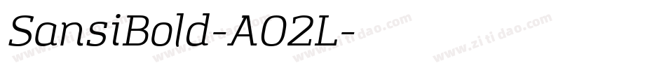 SansiBold-AO2L字体转换
