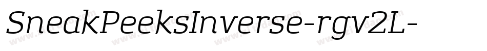 SneakPeeksInverse-rgv2L字体转换
