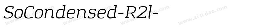 SoCondensed-R2l字体转换