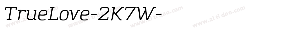 TrueLove-2K7W字体转换