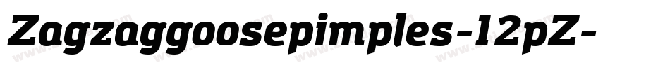 Zagzaggoosepimples-12pZ字体转换