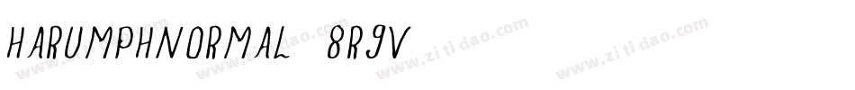 HarumphNormal-7r8V字体转换