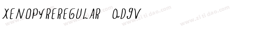 XenopyreRegular-qd8V字体转换