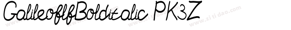 GalileoflfBolditalic-PK3Z字体转换
