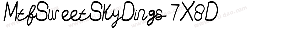 MtfSweetSkyDings-7X8D字体转换