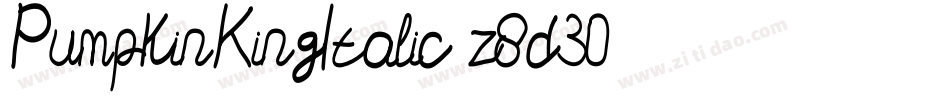PumpkinKingItalic-z8d30字体转换