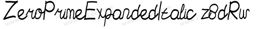 ZeroPrimeExpandedItalic-z8dRw字体转换