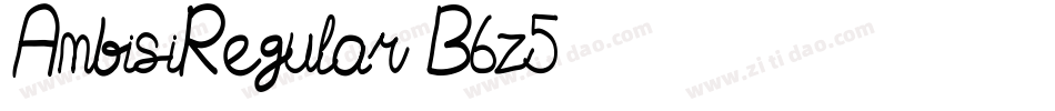 AmbisiRegular-B6z5字体转换