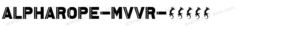 Alpharope-MVVr字体转换