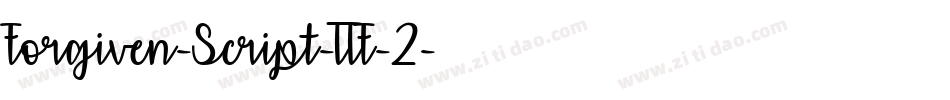 Forgiven-Script-TTF-2字体转换