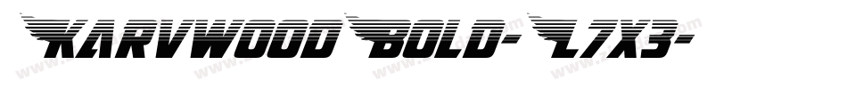 KarvwoodBold-L7x3字体转换