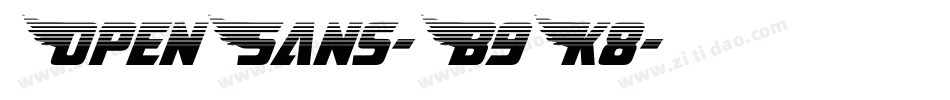 OpenSans-B9K8字体转换