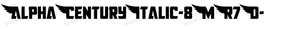 AlphaCenturyItalic-8MR7D字体转换