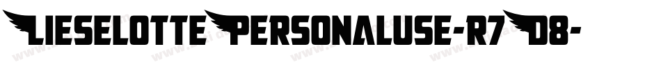 LieselottePersonaluse-r7D8字体转换