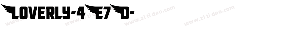 Loverly-4E7D字体转换