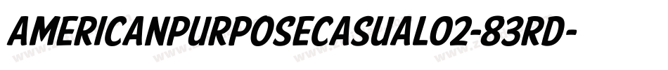 AmericanPurposeCasual02-83RD字体转换