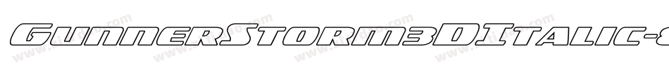 GunnerStorm3DItalic-8JrA字体转换