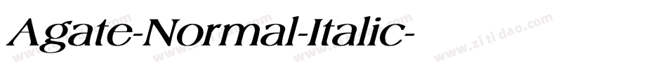 Agate-Normal-Italic字体转换