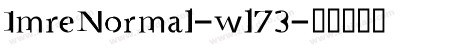 ImreNormal-wl73字体转换