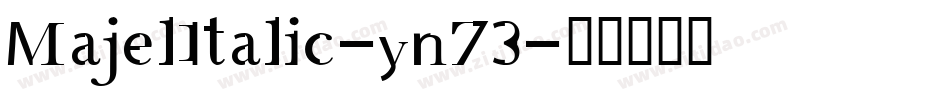 MajelItalic-yn73字体转换