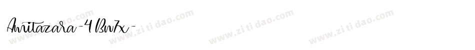 Amitazara-4Bn7x字体转换