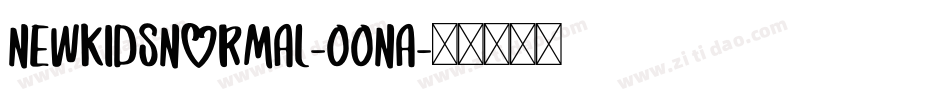 NewkidsNormal-OOnA字体转换