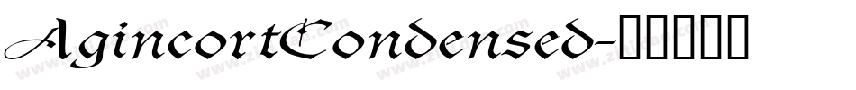 AgincortCondensed字体转换